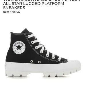 WOMENS CONVERSE CHUCK TAYLOR ALL STAR LUGGED PLATFORM SNEAKERS
